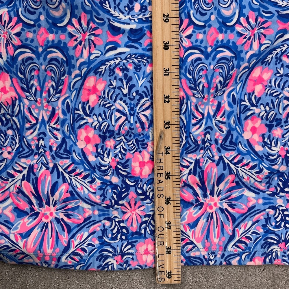 Lilly Pulitzer Dress Women XS Blue Pink Floral Reema Beach Vivid Cotton Modal - Picture 13 of 14
